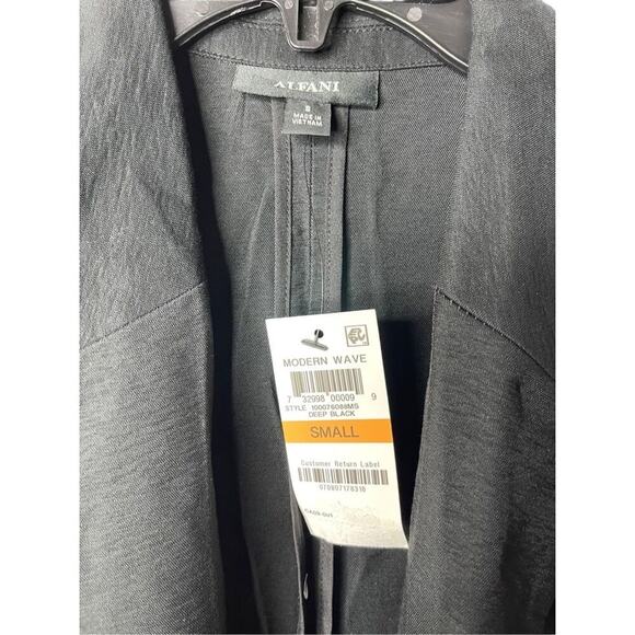 Alfani Women Modern‎ Wave Vest Deep Black Small New - Picture 8 of 14